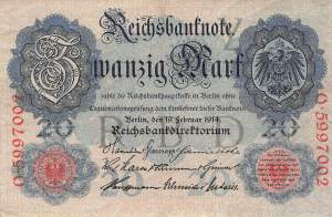 20 Mark Serie Y/O 1914